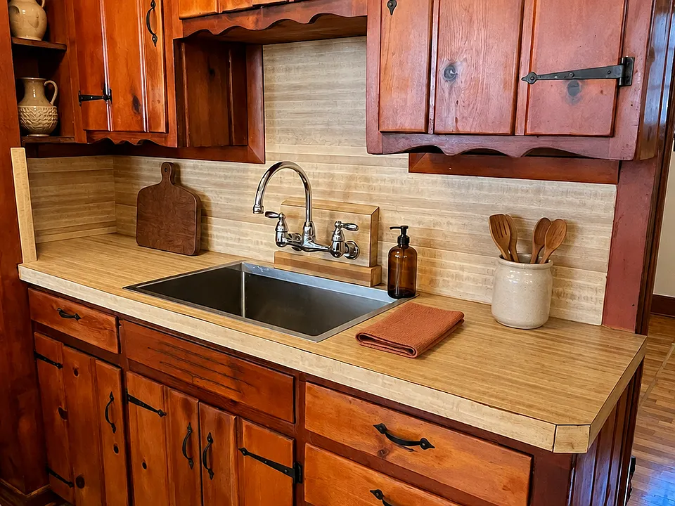 Kitchen staged