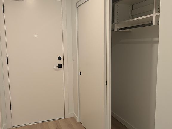 Coat closet at the entrance