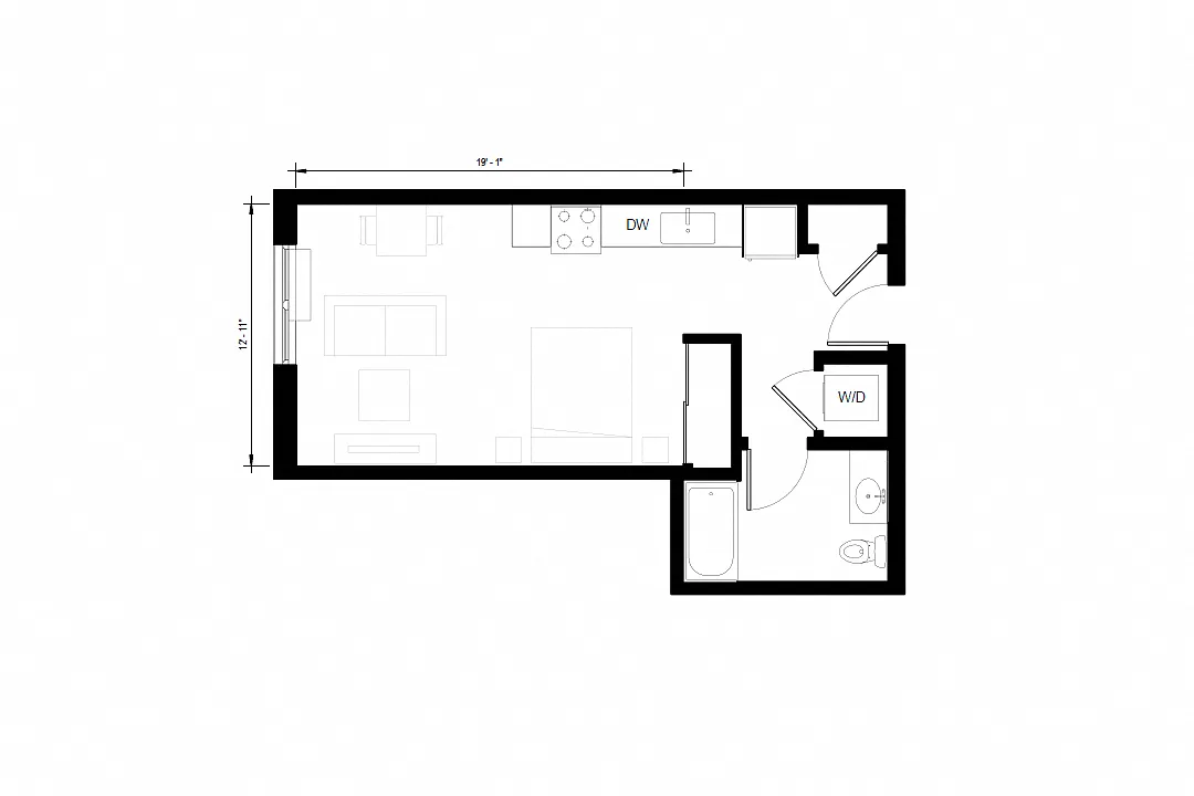 Floor plan Studio S1