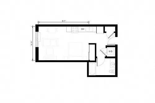 Floor plan Studio S1