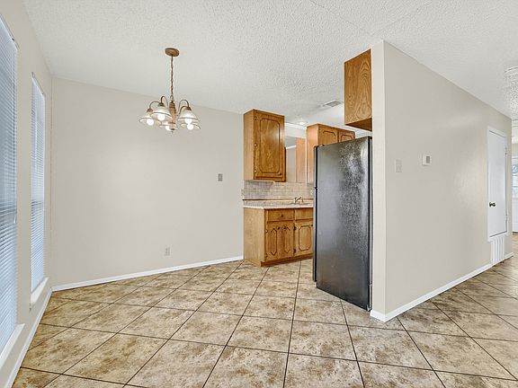Dining area with large windows
