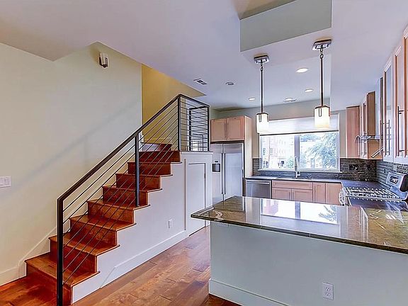 Lots of natural light and a small patio off the kitchen
