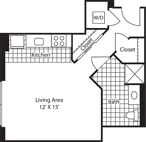 Floor plan Studio 414
