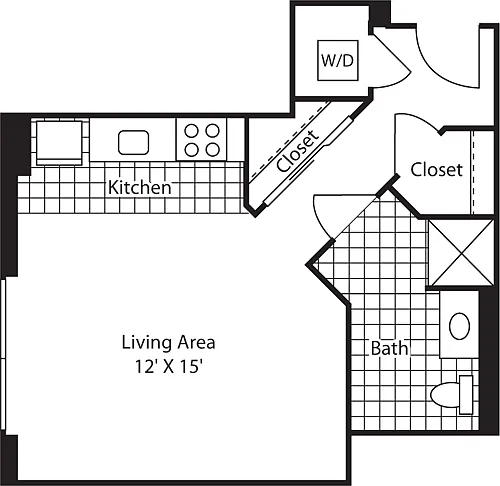 Floor plan Studio 414
