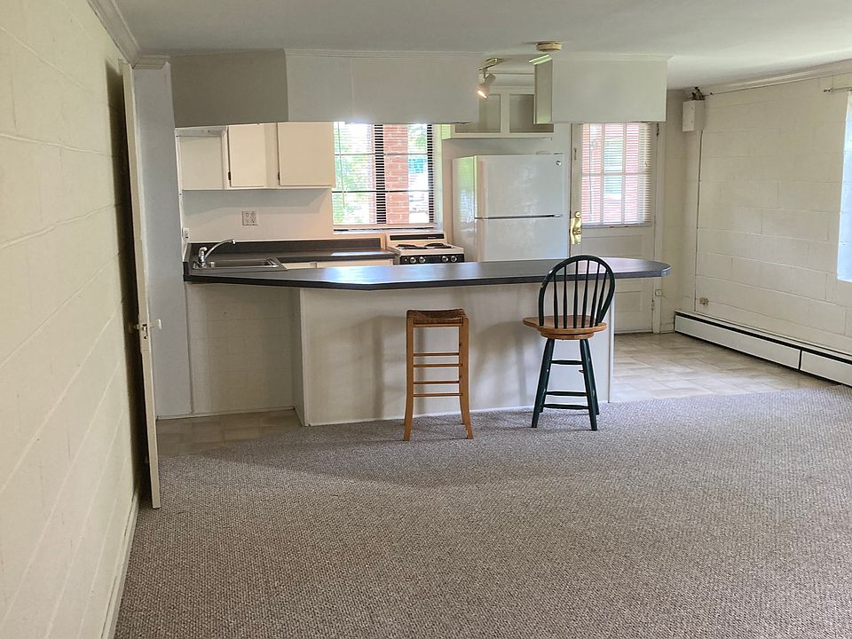 Living room looking into kitchen