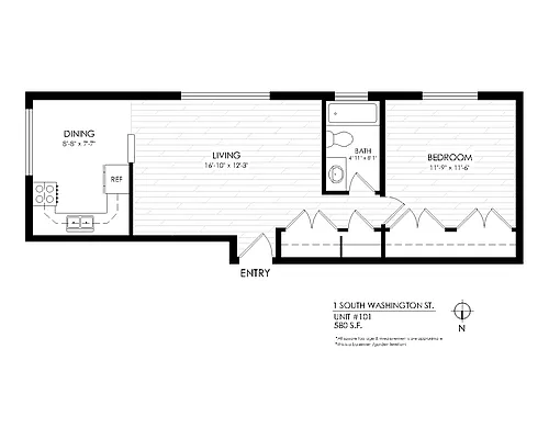 Floor plan 1 Bedroom