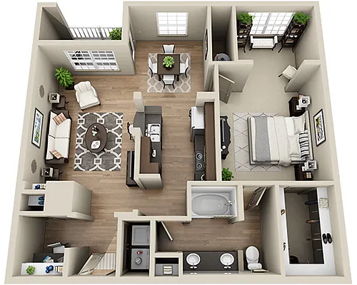 Floor plan Plan E (A1E)