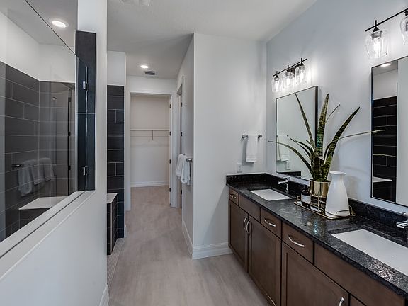 Owner s bathroom with double vanity sink
