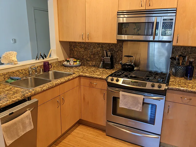 Another shot of microwave and stove