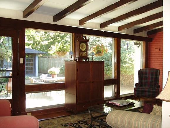 What a beautiful view from Great Rm that overlooks lush backyard