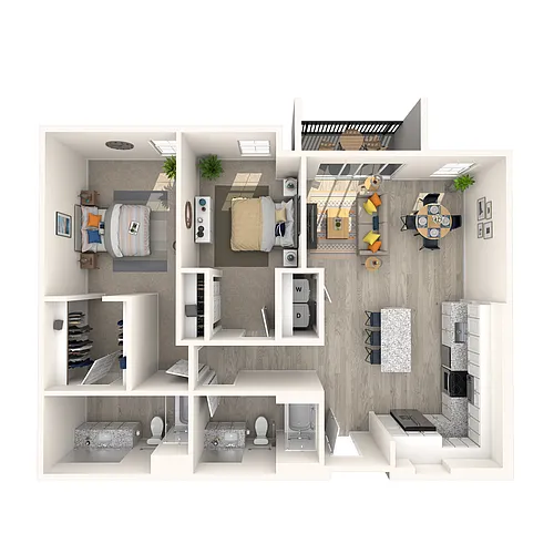 Floor plan 2 Bed/2 Bath