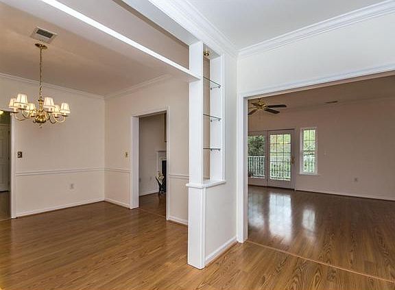 View of the dining and living rooms from the foyer
