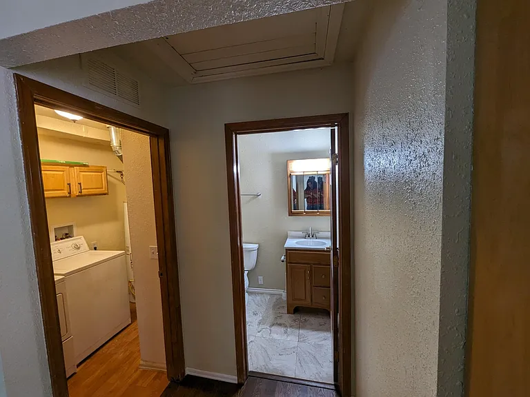 Laundry and half bath. Whole house fan for additional cooling.