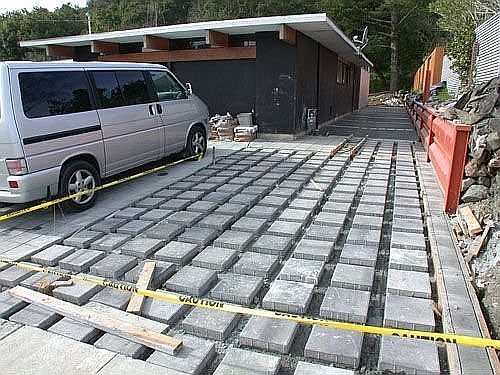 Sideyard during construction -now completed