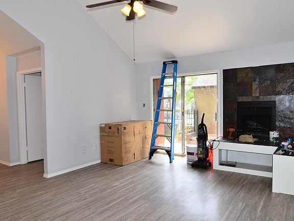 living and fireplace