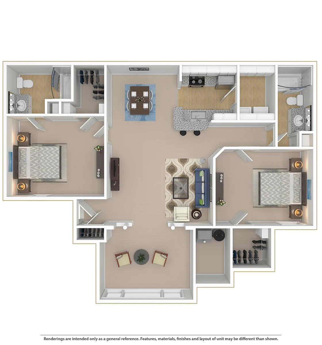 Floor plan Wellford With Sunroom - B2D