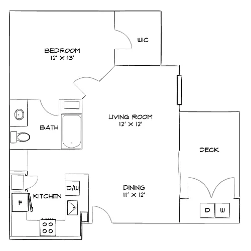 Floor plan Design 1B Premier 3