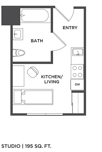 Floor plan Studio A