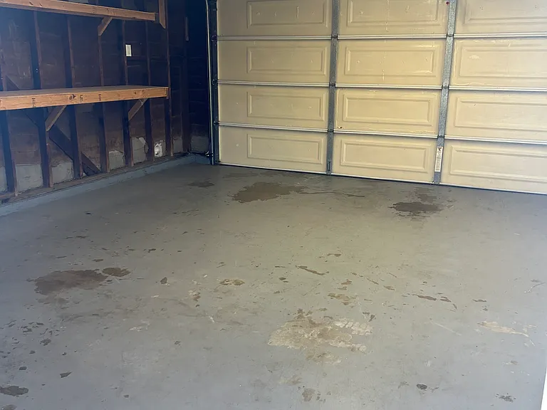Garage with work bench