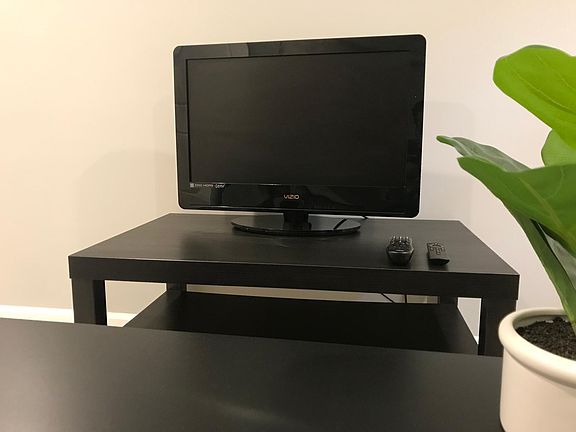 Television in living room with Amazon FireStick.