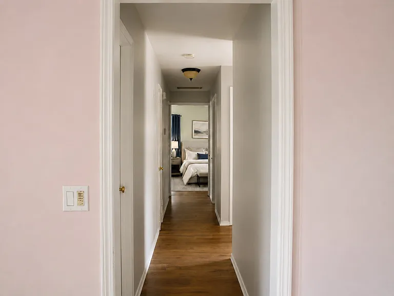 Hallway view to the bedrooms