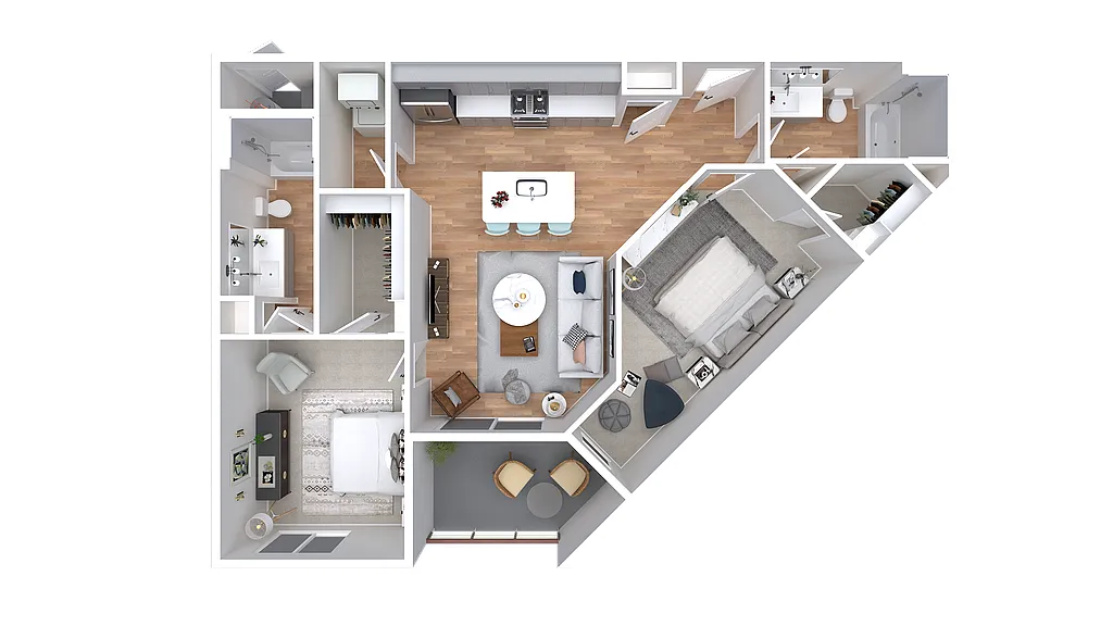 Floor plan 2X2-1010