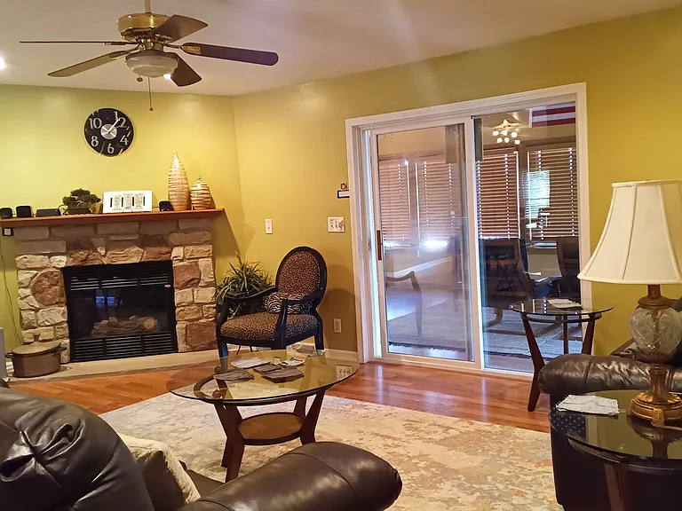 Cozy living room with gas fireplace