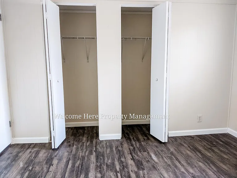 Two closets in front bedroom