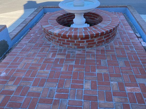 Brick Fountain Patio w/Sitting Area, 2 Chairs, & Ocean Views