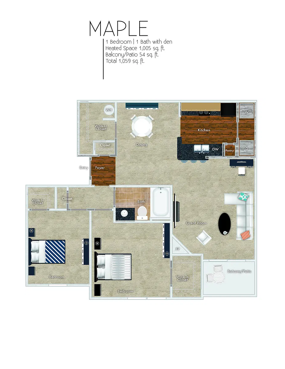 Floor plan Maple-Den