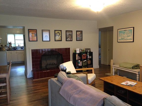 Living room with fireplace
