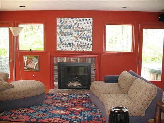 The sun drenched living room