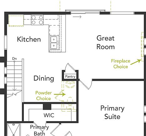 Layout of the second floor