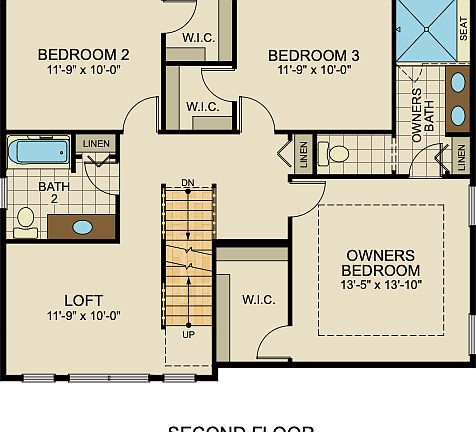 Floorplan of the Cooper Model from Garman Builders