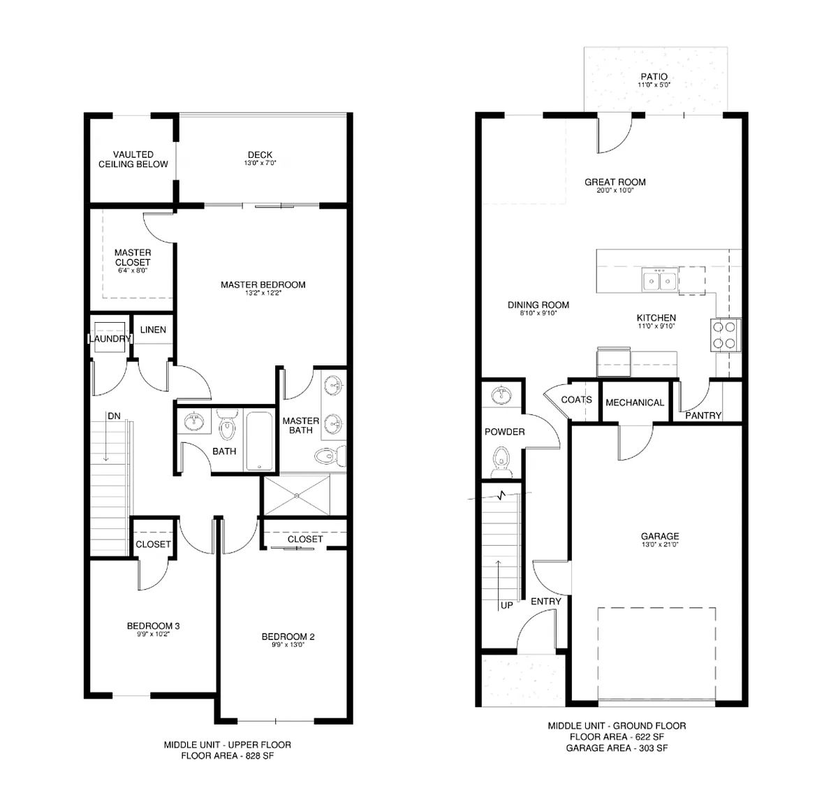 Floor plan 3br Interior - Right