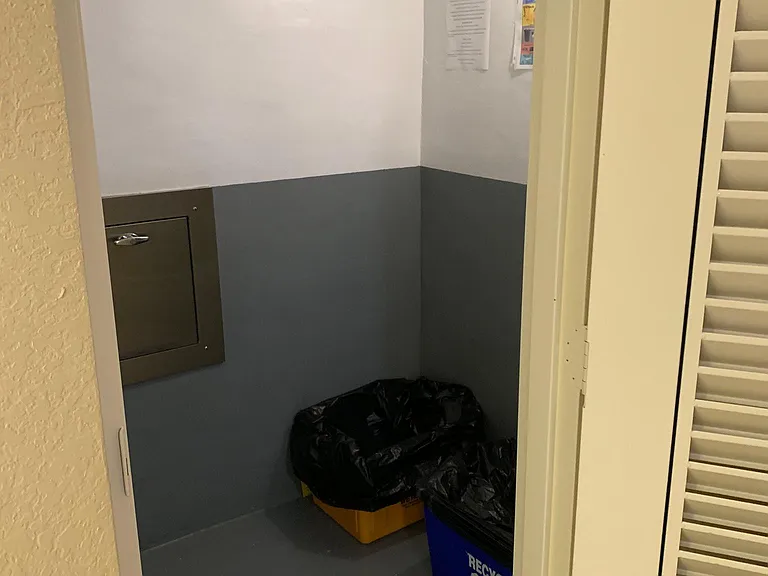 Trash Shoot & Recycling bins on every floor
