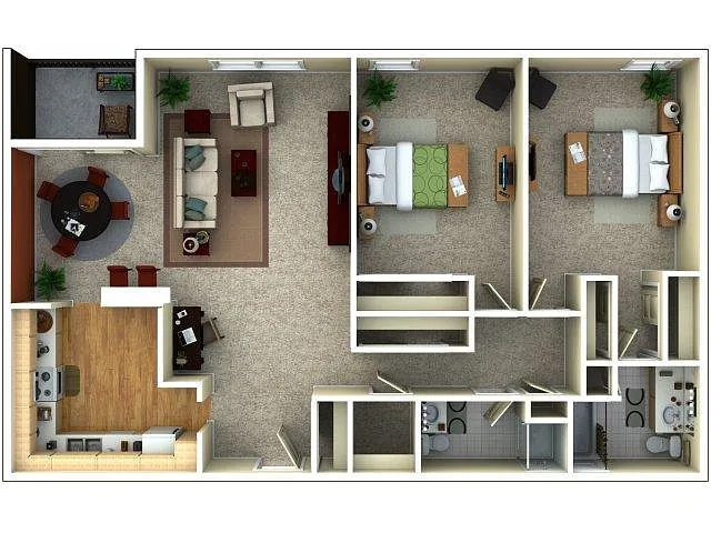 Floor plan 2 Bedroom