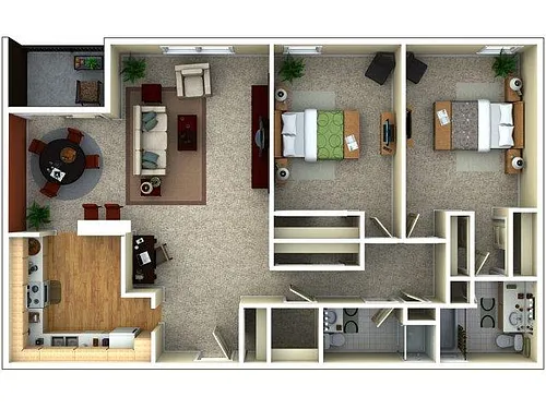 Floor plan 2 Bedroom