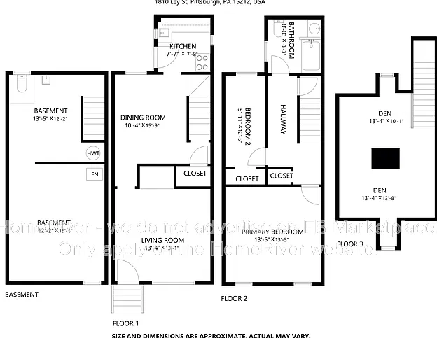 3 bed, 1.0 bath, 812 sqft, $1,500 — Photo 3