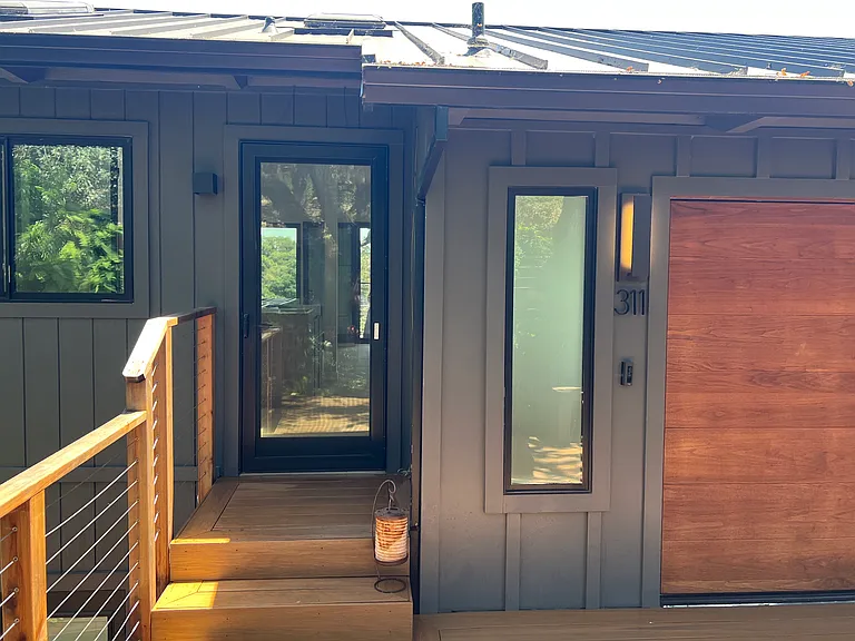 Front garden view of kitchen door access