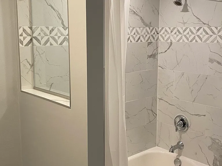 New tiled bathroom