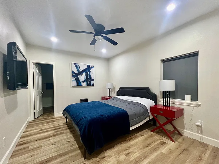 Master bedroom with king size bed