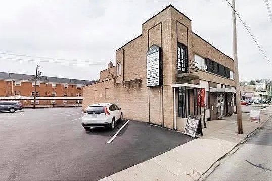 Large parking lot.