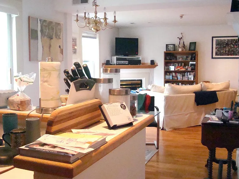 View from kitchen back towards living room (Furnished)