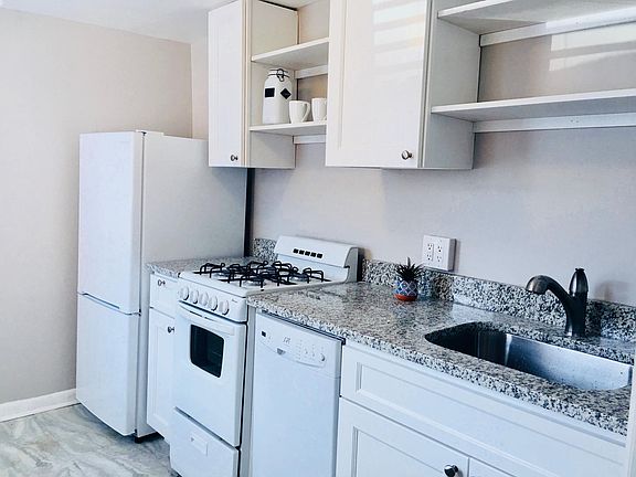 The kitchen has a GAS STOVE and a DISHWASHER! 