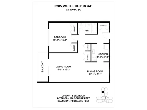 Floor plan 1 Bedroom