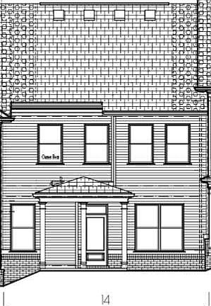 Back of home with covered porch