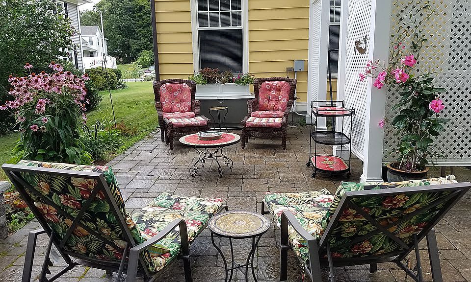 Private backyard patio