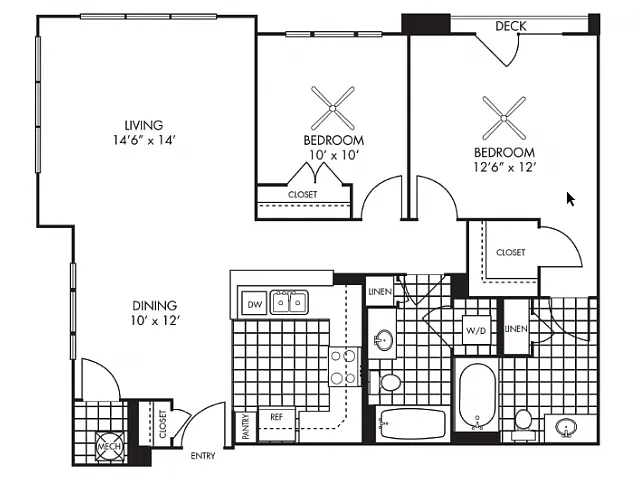 Floor plan 2B-K