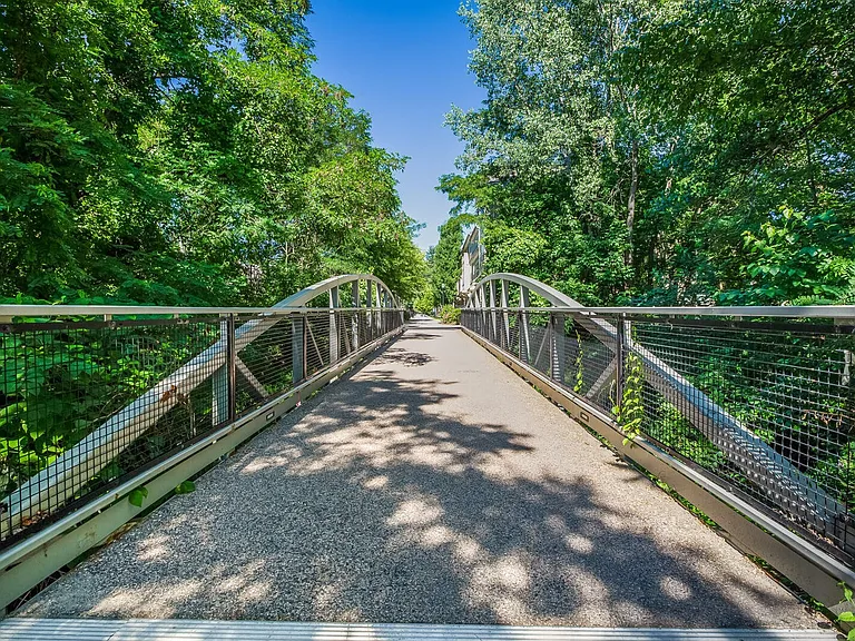 A 5 min walk on our pedestrian path and you are at the Orange Line T Station